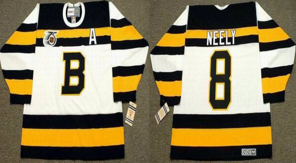 2019 Men Boston Bruins #8 Neely White CCM NHL jerseys1